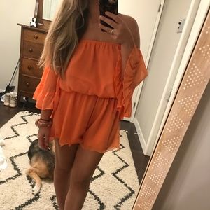 Bright Orange Romper